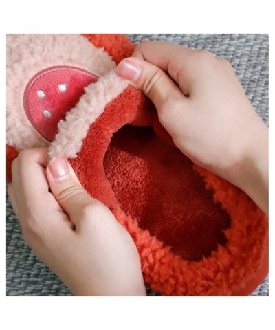 Cotton Slippers Female Cute Winter Home Indoor Cartoon Plush Thick-Soled Warm Slippers (Color : Red, Size : 39 M EU) 37 M EU ...