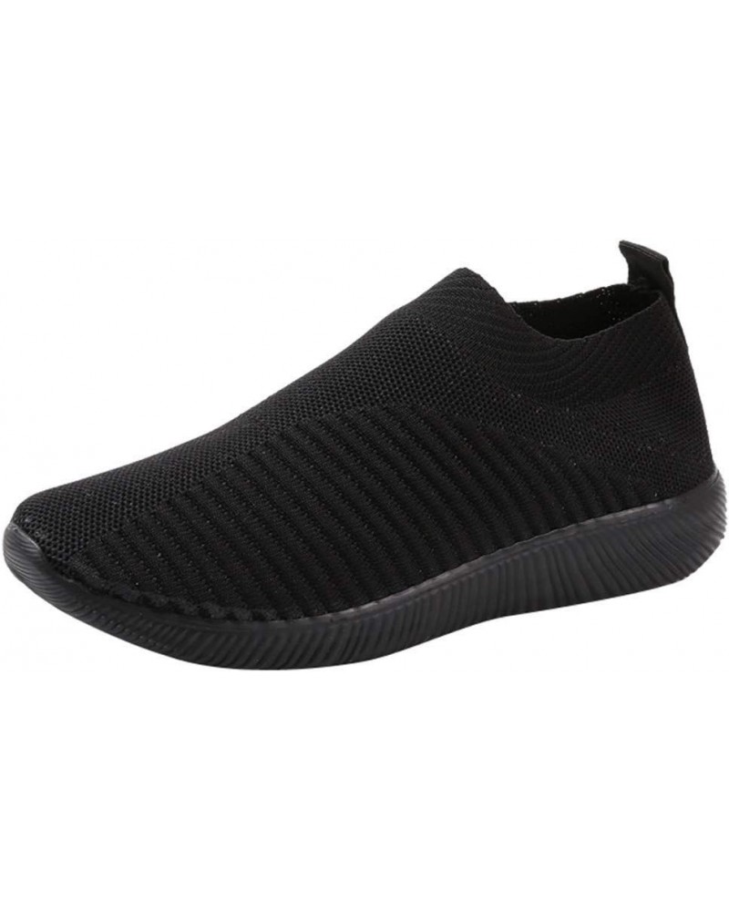 Women Sneakers Black Size 9 Zapatos Sin Cordones Para Mujeres Womens Slip On Shoes Size 9 Wide Plantar Fasciitis Shoes Women ...