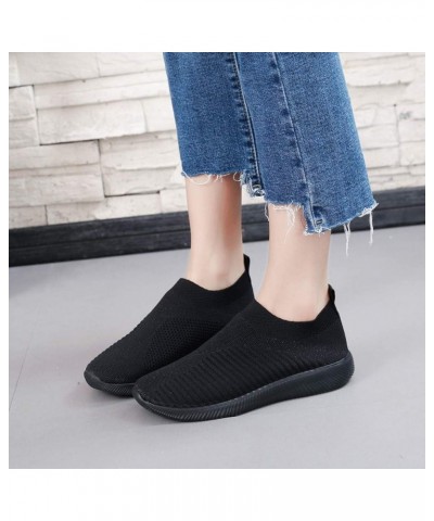 Women Sneakers Black Size 9 Zapatos Sin Cordones Para Mujeres Womens Slip On Shoes Size 9 Wide Plantar Fasciitis Shoes Women ...