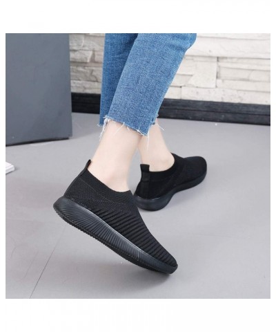 Women Sneakers Black Size 9 Zapatos Sin Cordones Para Mujeres Womens Slip On Shoes Size 9 Wide Plantar Fasciitis Shoes Women ...