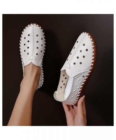 Low Top Casual Walking Shoes, Women Breathable Lace Up Shoes Flats Casual Shoes Unisex Lightweight Work Shoes White $18.94 At...