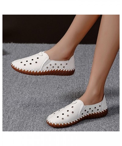 Low Top Casual Walking Shoes, Women Breathable Lace Up Shoes Flats Casual Shoes Unisex Lightweight Work Shoes White $18.94 At...