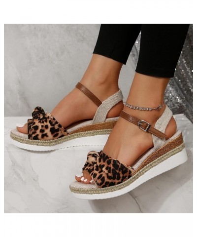 sandals For Women Flats Shoes Flip Flops Women Comfort Slides Platform Heels For Women Wedge Heels Women'S High Chunky Coffee...