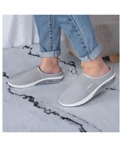 Slip on Sandals Women Platform Espadrille Sandals Block Heel Open Toe Crossbands Rhinestone Flip Flop Shoes 25-lwvqg-grey5 $1...