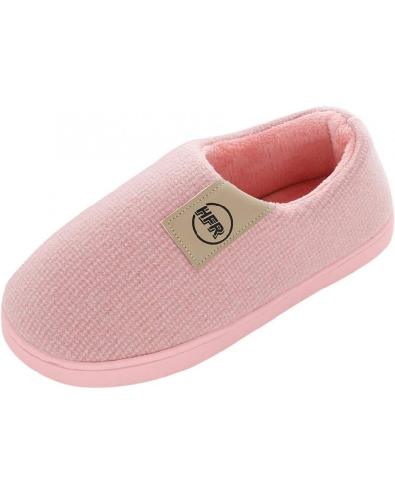 Women's Non Slip Slippers Women's Mens Couples Winter Warm Floor Home Slippers Loafer Indoor Bedroom Shoes Pink $12.51 Slippers