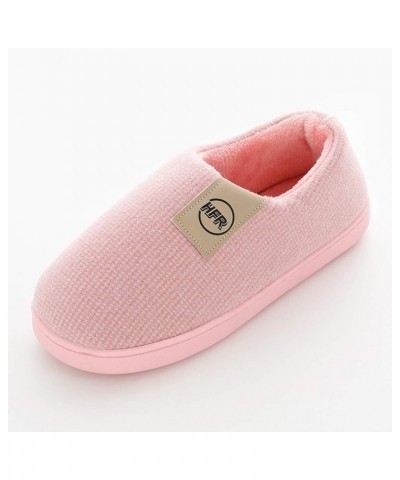 Women's Non Slip Slippers Women's Mens Couples Winter Warm Floor Home Slippers Loafer Indoor Bedroom Shoes Pink $12.51 Slippers