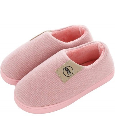 Women's Non Slip Slippers Women's Mens Couples Winter Warm Floor Home Slippers Loafer Indoor Bedroom Shoes Pink $12.51 Slippers