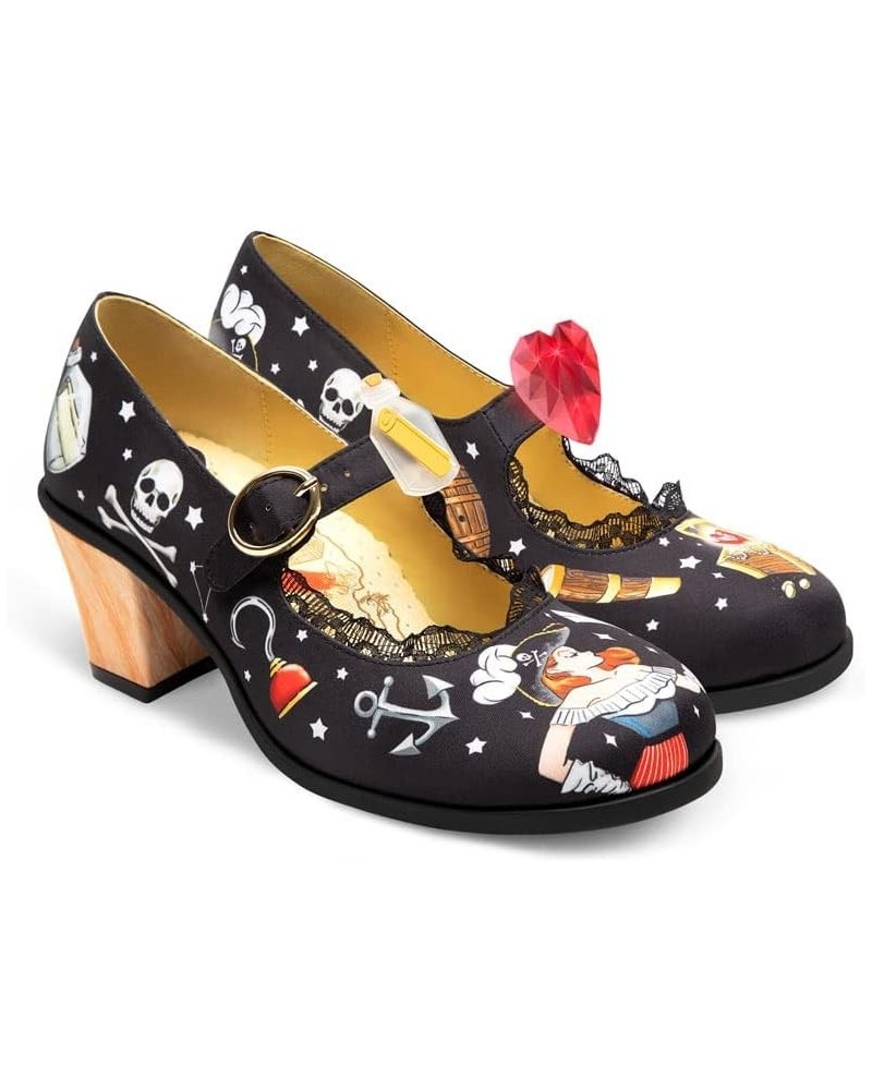 Chocolaticas Mid Heels Women's Mary Jane Pumps Pirate $34.10 Pumps