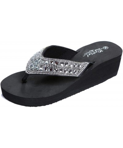 Flip Flops For Women Beach Wide Womens Cloud Slippers Sandals Women'S Slides Sandles Women Sandals Comfortabl Black 9 $9.87 S...