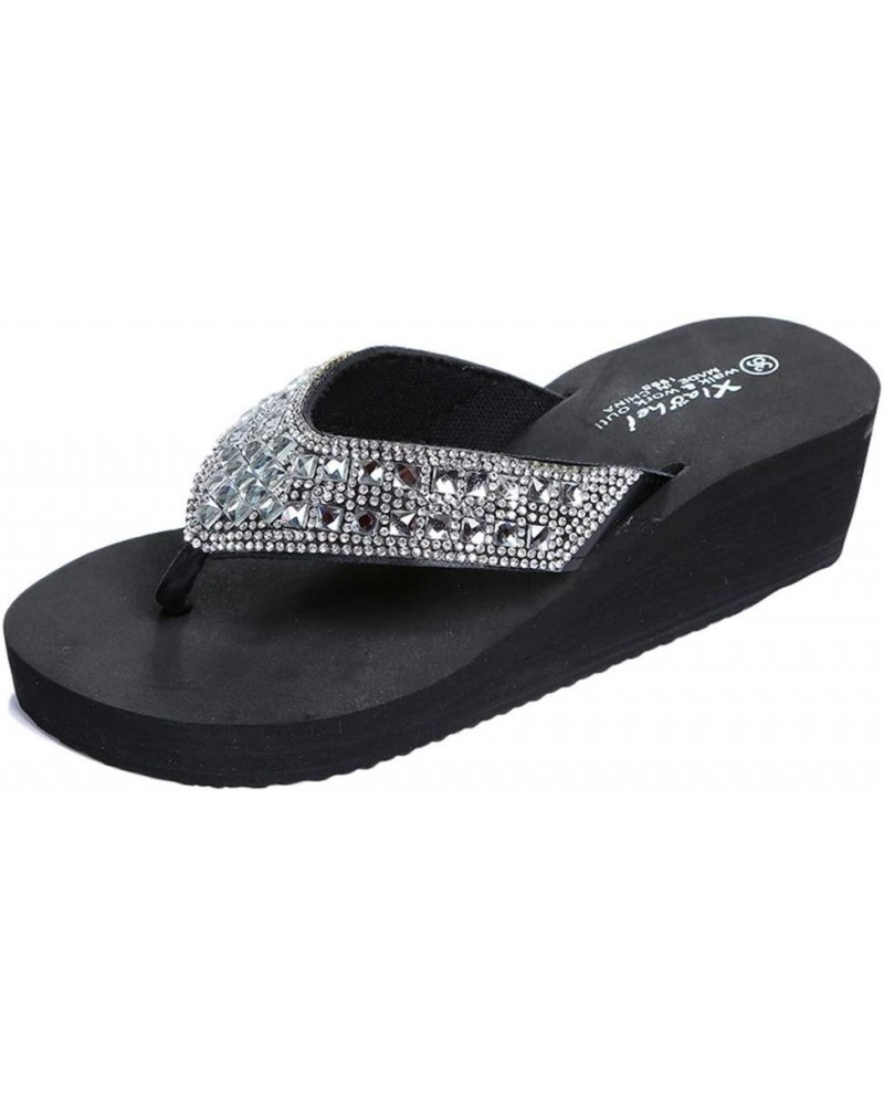 Flip Flops For Women Beach Wide Womens Cloud Slippers Sandals Women'S Slides Sandles Women Sandals Comfortabl Black 9 $9.87 S...