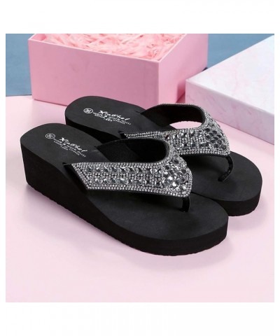 Flip Flops For Women Beach Wide Womens Cloud Slippers Sandals Women'S Slides Sandles Women Sandals Comfortabl Black 9 $9.87 S...