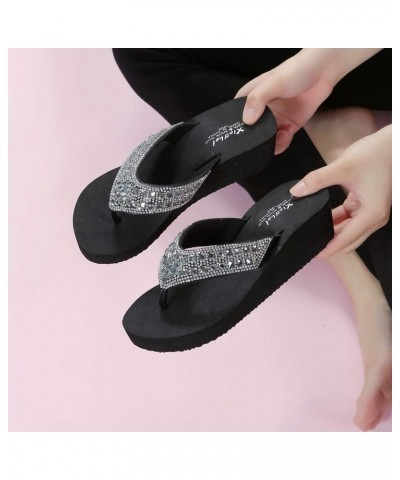 Flip Flops For Women Beach Wide Womens Cloud Slippers Sandals Women'S Slides Sandles Women Sandals Comfortabl Black 9 $9.87 S...