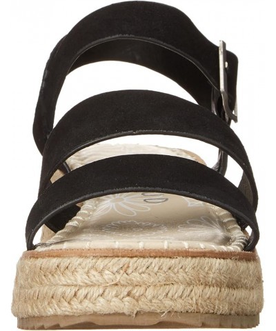 Women's Espadrille Wedge Sandal Black $17.98 Sandals