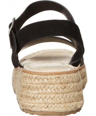 Women's Espadrille Wedge Sandal Black $17.98 Sandals