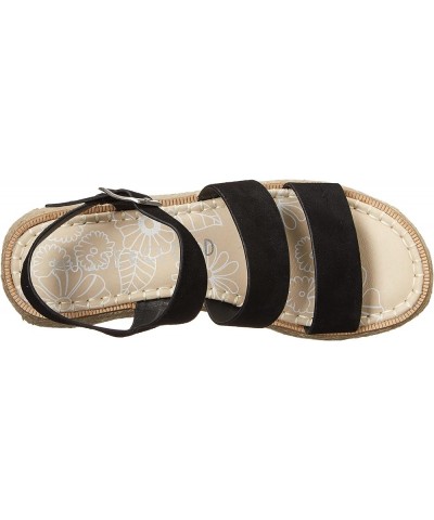 Women's Espadrille Wedge Sandal Black $17.98 Sandals