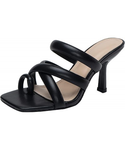 Women Shoes Size 12 Wide Sandals Casual Square Toe Strap Sandals Open Toe Slide Sandals Water Shoes with Support Black $21.31...