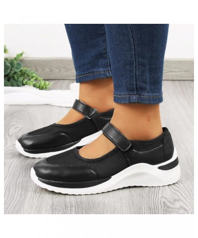 Women Walking Shoes Women's Canvas Slip On Shoes Sneakers for Women Fashion Comfortable Elastic Sneakers Z 14-black $16.12 At...