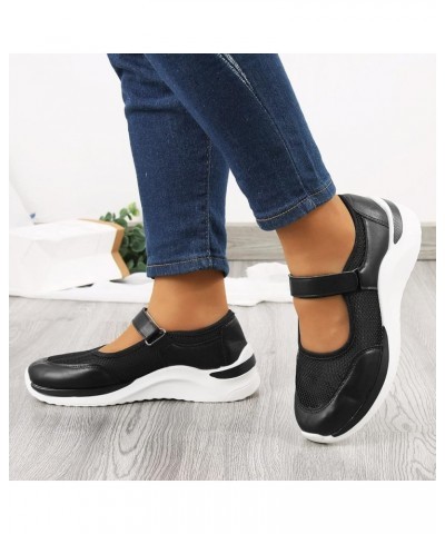 Women Walking Shoes Women's Canvas Slip On Shoes Sneakers for Women Fashion Comfortable Elastic Sneakers Z 14-black $16.12 At...