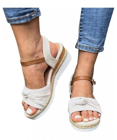 Sandals Women,Orthopedic Wedge Sandals for Women,Women Platform Espadrille Wedges Espadrilles Wedges Sandals for Women Open T...