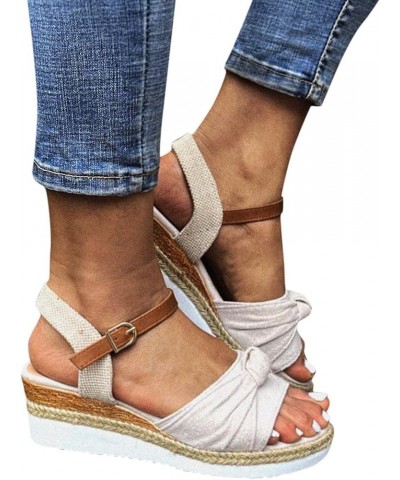 Sandals Women,Orthopedic Wedge Sandals for Women,Women Platform Espadrille Wedges Espadrilles Wedges Sandals for Women Open T...