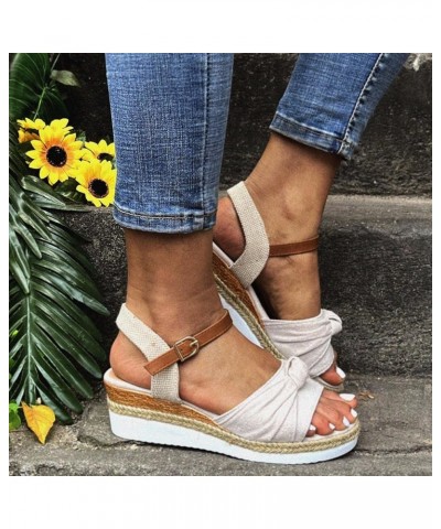 Sandals Women,Orthopedic Wedge Sandals for Women,Women Platform Espadrille Wedges Espadrilles Wedges Sandals for Women Open T...