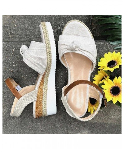 Sandals Women,Orthopedic Wedge Sandals for Women,Women Platform Espadrille Wedges Espadrilles Wedges Sandals for Women Open T...