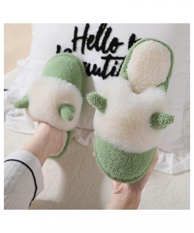 Dress House Slippers Women Men Classic Winter Home Cotton Slides Christmas Antlers Print Plush Moccasins Shoes B-green $11.00...