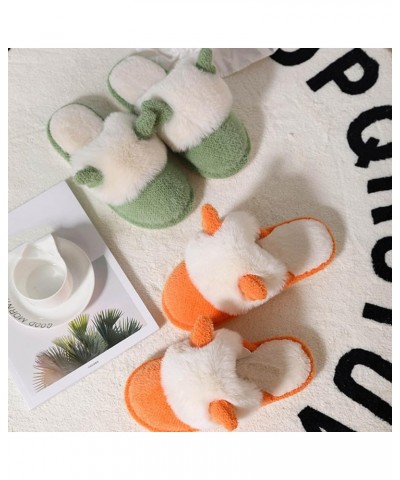 Dress House Slippers Women Men Classic Winter Home Cotton Slides Christmas Antlers Print Plush Moccasins Shoes B-green $11.00...