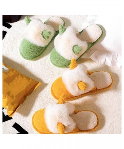 Dress House Slippers Women Men Classic Winter Home Cotton Slides Christmas Antlers Print Plush Moccasins Shoes B-green $11.00...