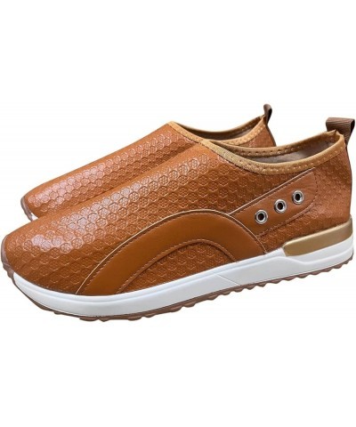 Slip On Flats Shoes Christmas, Women Running Shoes Womens Mens Comfortable Lightweight Walking Tennis Sneakers Brown-f $19.16...