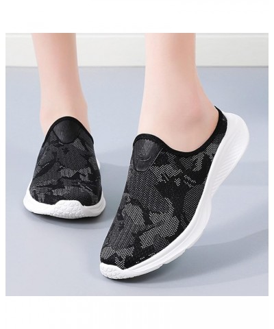 Breathable Soft Sole Loafers Casual Shoes Women's Leisure Mesh up Stretch Platform Lightweight Camouflage Barefoot Feel Heel ...