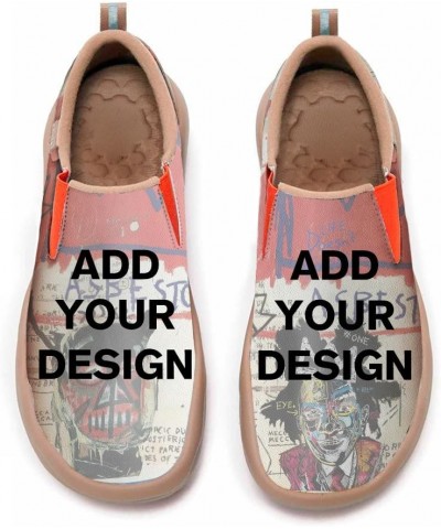 Walking Shoes for Women Slip Ons Casual Leather Loafers Comfortable Art Painted Travel Sneaker Sunflowers Customize Your Loaf...