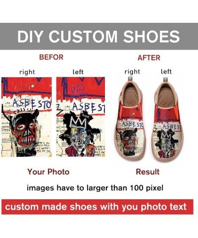 Walking Shoes for Women Slip Ons Casual Leather Loafers Comfortable Art Painted Travel Sneaker Sunflowers Customize Your Loaf...