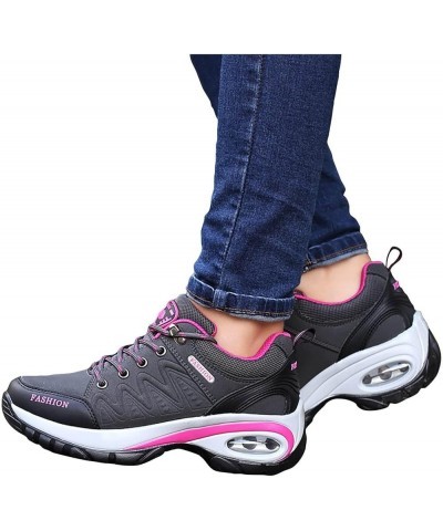 Spring and Autumn New Sports and Casual Shoes for Women Thick Soles Heightening and Women Slip on Shoes Casual Size 8 Dark Gr...