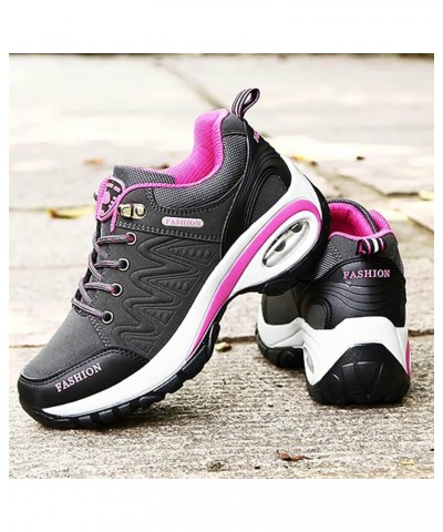 Spring and Autumn New Sports and Casual Shoes for Women Thick Soles Heightening and Women Slip on Shoes Casual Size 8 Dark Gr...