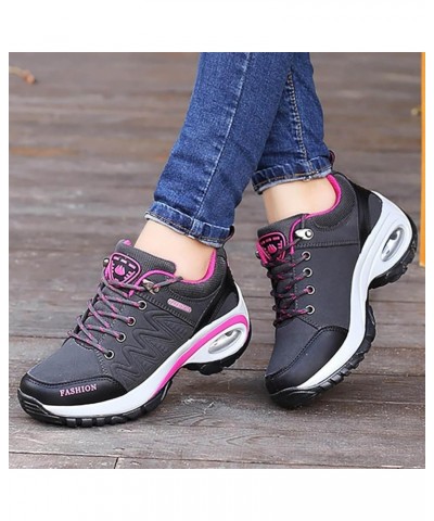 Spring and Autumn New Sports and Casual Shoes for Women Thick Soles Heightening and Women Slip on Shoes Casual Size 8 Dark Gr...