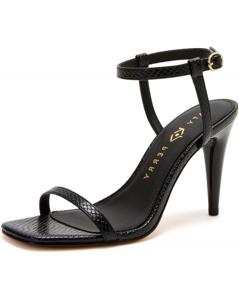 Women's The Vivvian Sandal Heeled Black $24.08 Sandals