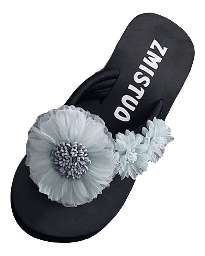 Flip Flop Women Sandals Cushion Slides Silver Sandals Fish Sandals Women Sandal Sandals Women Fashion Heels F 11-light Blue $...