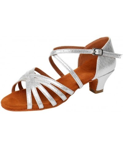 Heels for Women Crisscross Ankle Strap Chunky Heel Sandals Lace Up Hollow Out Heeled Sandals Open Toe Strappy Pumps Silver $1...