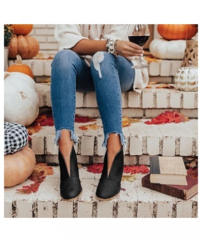 Ankle Boots for Women No Heel 2023 Ankle Booties Low Heel Black Ankle Cowboy Boots for Women Black Boots for Women Low Heel C...