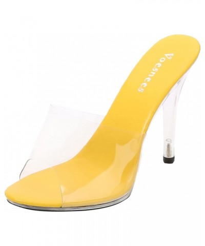 Fashion Women Sexy High Heels Transparent Sandals Casual Shoes Womens Sandals Style (Yellow, 8) $19.29 Sandals