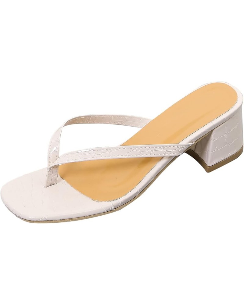 Sandals Women Dressy Flat, Women's Elastic Strappy String Thong Ankle Strap Summer Gladiator Sandals C-white $16.32 Sandals