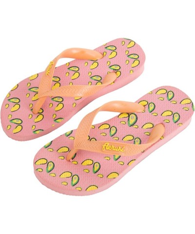 SEP082041 Avocado Design Flip Flop Sandal Slippers, US Woman Size 9.5-10.5 / Man Size 8-9, 2 Piece 9.5-10.5 Women/8-9 Men Avo...