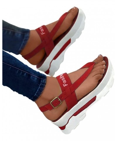 Womens Sport Sandals Flats For Girls Size 3 Sandals Women Sandals For Women Sport Flex Sandals For Women Black Sandals Red 3 ...