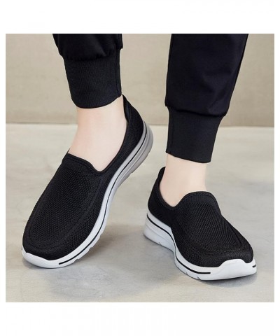 Casual Sneakers for Men Walking Shoes Sneakers for Men Laceless Steel Toe Shoes for Men Lightweight F-black $20.59 Athletic S...