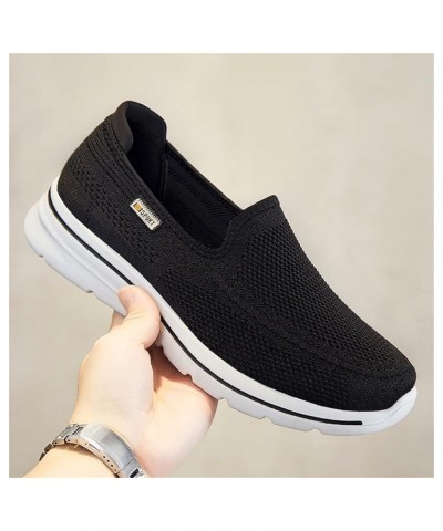 Casual Sneakers for Men Walking Shoes Sneakers for Men Laceless Steel Toe Shoes for Men Lightweight F-black $20.59 Athletic S...