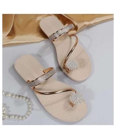 Fancy Flats For Women Dressy Women'S Flip Flops Women Flats Shoes Dressy Black Women'S sandals Flats For Women Dressy D-gold ...