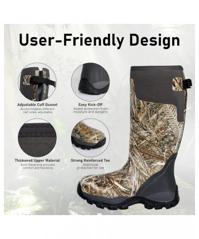 DRYCODE Hunting Boots for Men, Waterproof Rubber Boots with 5mm Neoprene and Steel Shank, Mens Rain Boots for Outdoor Hunting...