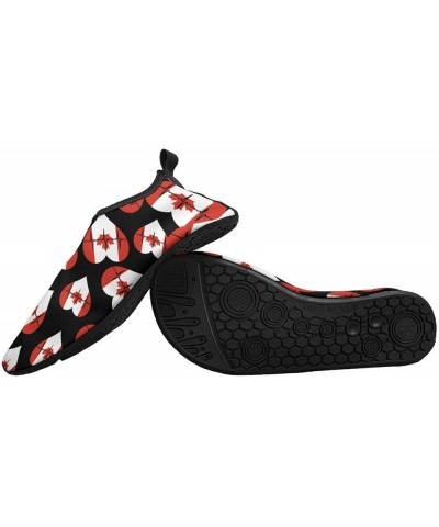 Love Canada Heartbeat Men's Soft Water Shoes Beach Pool Yoga Socks Swim Shoes Sport for Women 5/6women Style $17.35 Outdoor S...