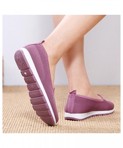 Flats Shoes for Women 2023, Women's Tassel Loafers Cute Round-Toe Slip On Loafer Shoes Comfy Flat Shoe Office Shoes Z2-purple...